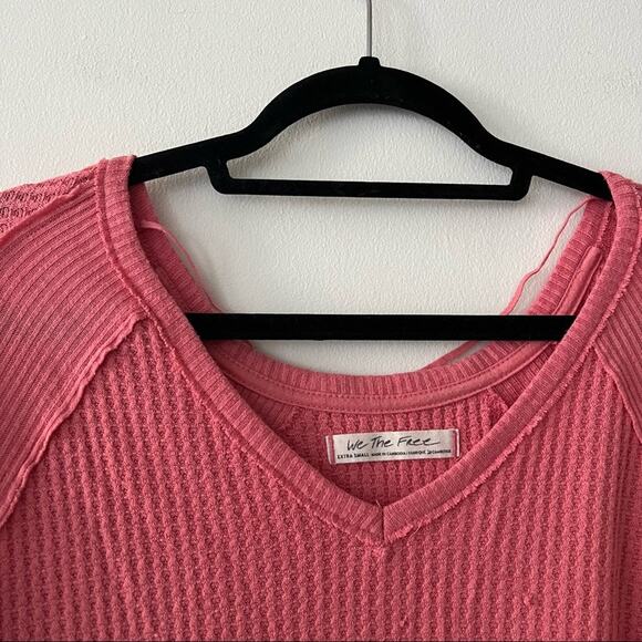 Free People We The Free Santa Clara Pink Thermal - Picture 4 of 5